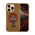 A brown Uberry chain case for iPhone 16 from the Santa Barbara Polo & Racquet Club - Image 4