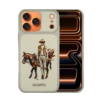 iPhone 17 case for the Santa Barbara Polo & Racquet Club series, with an elegant embroidered horse design – Beige - Image 7
