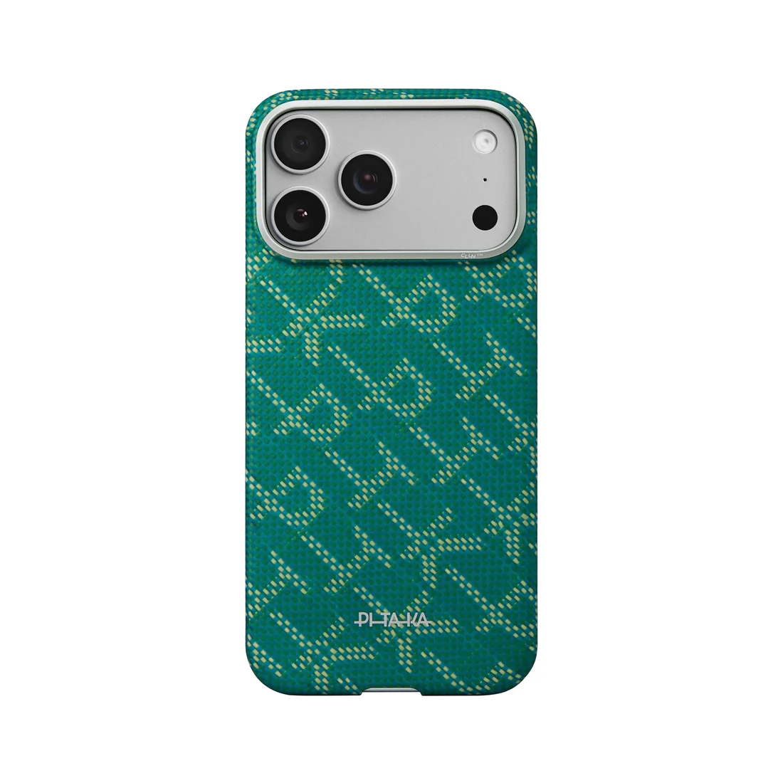 1_13b3a98a-34c7-4ce1-b0bf-0a580d60e4c8 كفر Pitaka Aramid فائق النحافة مع PitaTap لهاتف iPhone 17 Series PTK - أخضر/ذهبي - الصورة 1