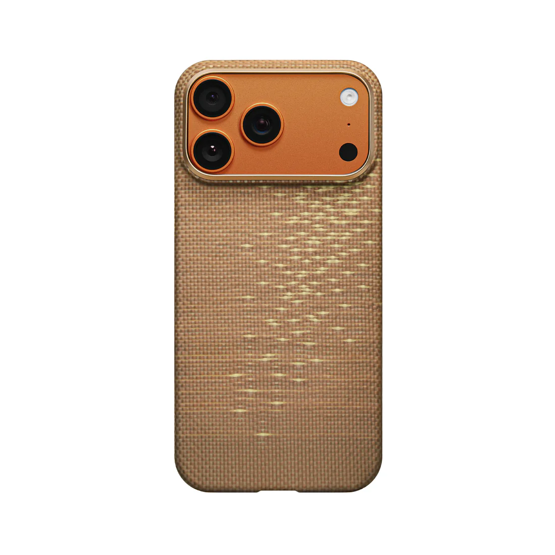 1_6d4526a1-89f6-4aff-b801-d09348102543 جراب Pitaka Aramid فائق النحافة مع PitaTap لهواتف iPhone 17 - لون ذهبي لامع - الصورة 1