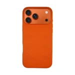 جراب A-Case Amur المصنوع من الجلد الطبيعي لهواتف iPhone 17 بني