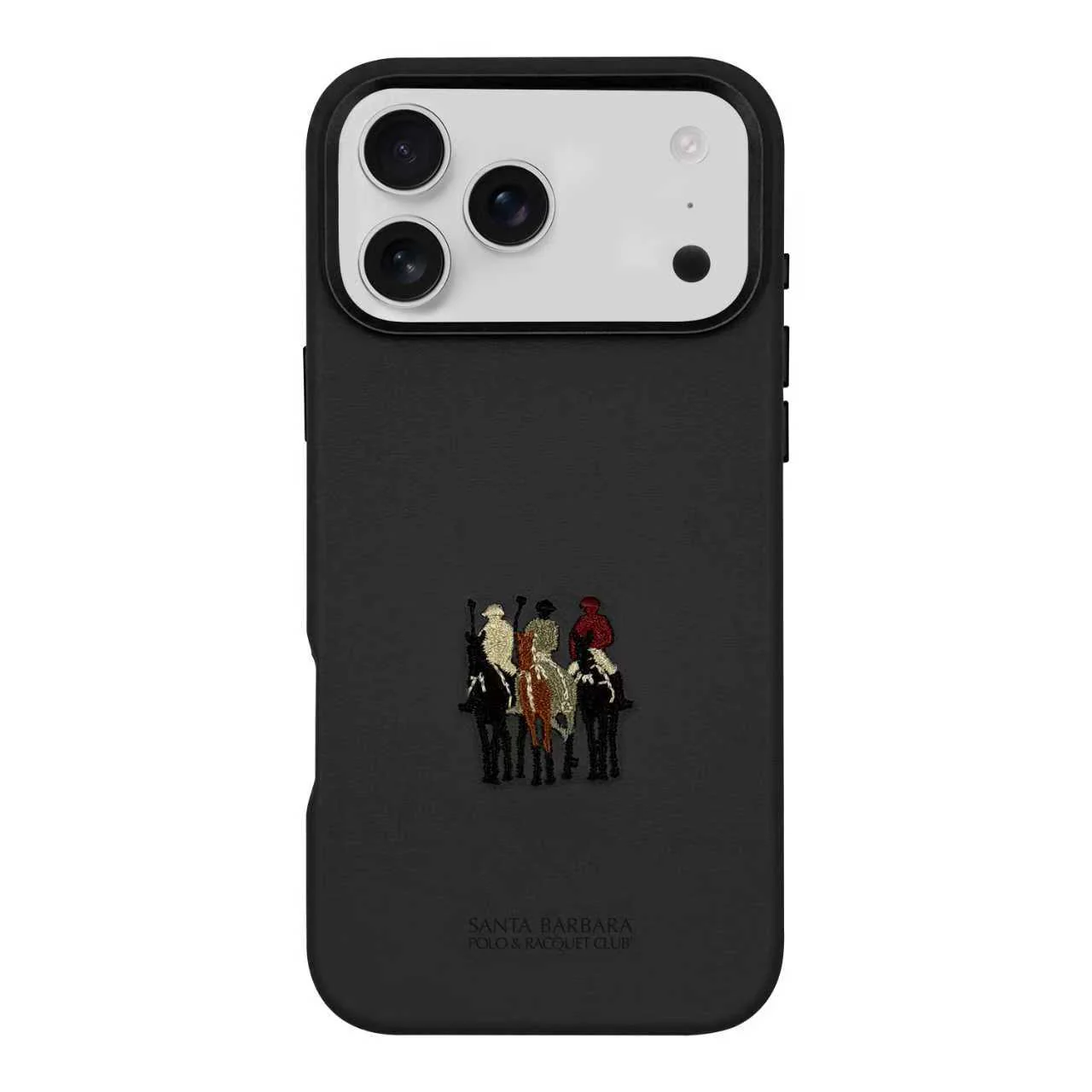 black iPhone 17 Series Justin Series Genuine Santa Barbara Leather Case - الصورة 1
