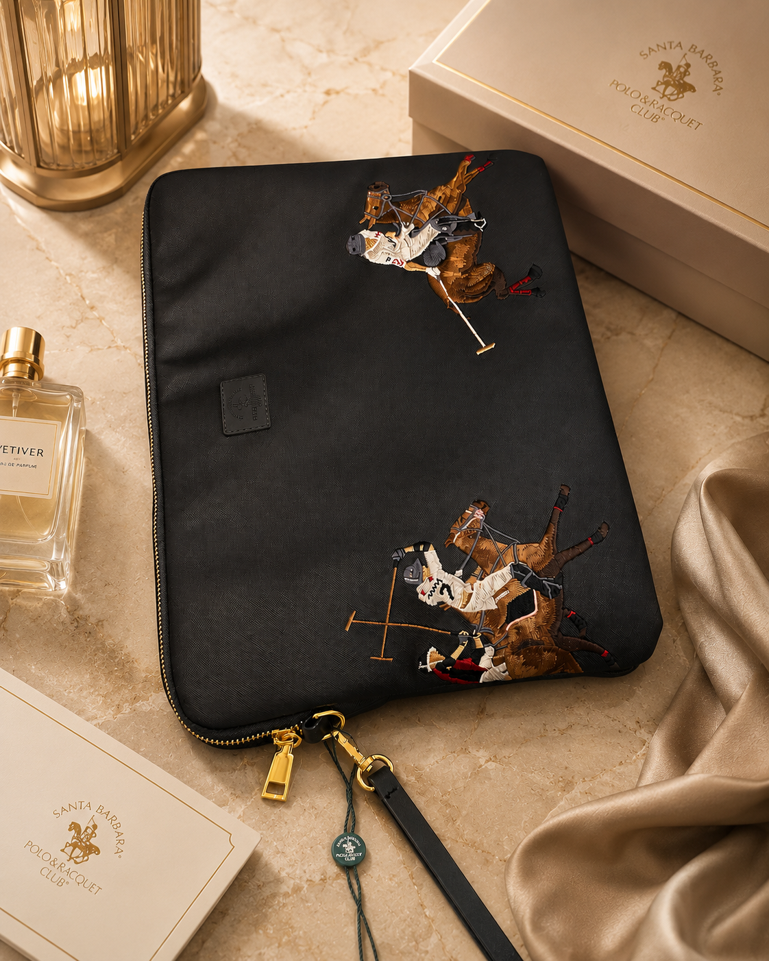 849D070B-84EA-4058-B5D9-920C743EB071 Santa Barbara Polo & Racquet Club Laptop & Tablet Sleeve CAINE-Black - الصورة 1