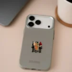 ⁦iPhone 17  Pro and 17Pro Max Santa Barbara Justin Series Leather Case with Magsafe - Gray⁩ - الصورة ⁦4⁩