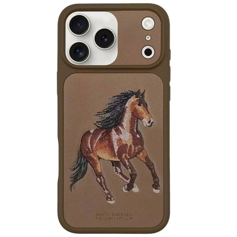 IMG_0093 iPhone 17 Pro and17 Pro Max Santa Barbara Boris Series Leather Back Cover - Brawn - Image 1